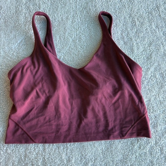 Lululemon Align Tank Top Bundle Size 14 Nulu V-Neck Yoga Burgundy Orange Pink - Picture 10 of 14